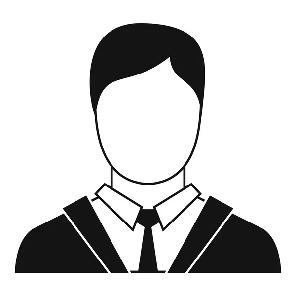Hombre en traje de negocios icono, estilo simple — Vector de stock