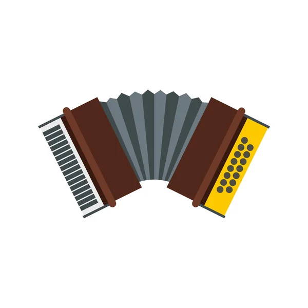 Accordeon pictogram in vlakke stijl — Stockvector