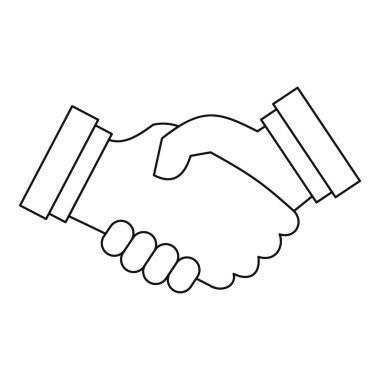 Sözleşme anlaşması simgesi, anahat stili