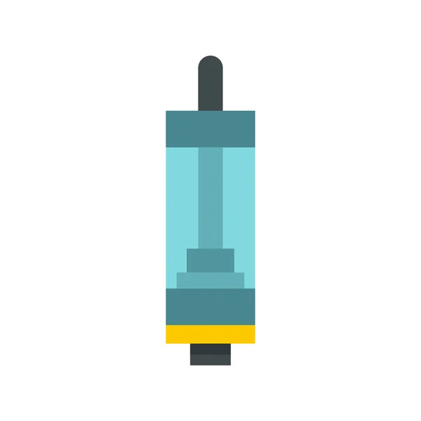 Elektronische sigaret cartridge pictogram, vlakke stijl — Stockvector