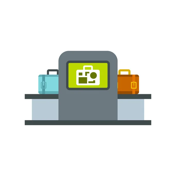 Icono del escáner de seguridad de equipaje del aeropuerto — Vector de stock