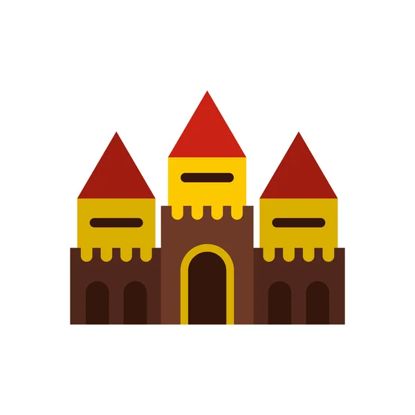 Fairy tale castle icon, flat style — Διανυσματικό Αρχείο
