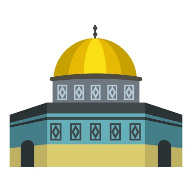 Temple Mount simgesini, düz stil kaya kubbe