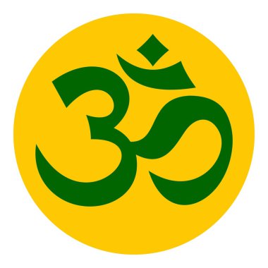 OM işareti simgesi, düz stil