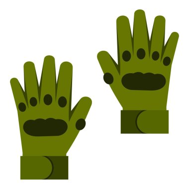 Paintball eldiven simgesi, düz stil çifti