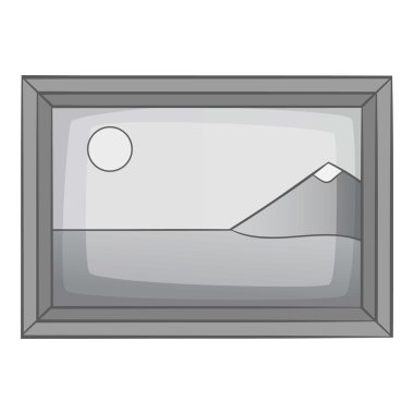 Resim simge, gri monokrom stili