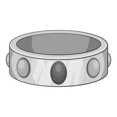 Gemstone Bilezik simge, gri tek renkli stil