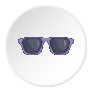 Yaz gözlük simgesi, karikatür tarzı