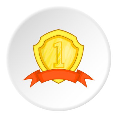 Altın kalkan ilk simgesi yerleştir, karikatür tarzı için