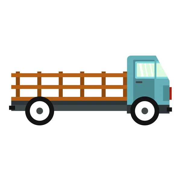 Icona del camion di consegna, stile piatto — Vettoriale Stock