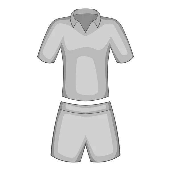 Men tennis uniforms icon, gray monochrome style — Stock Vector