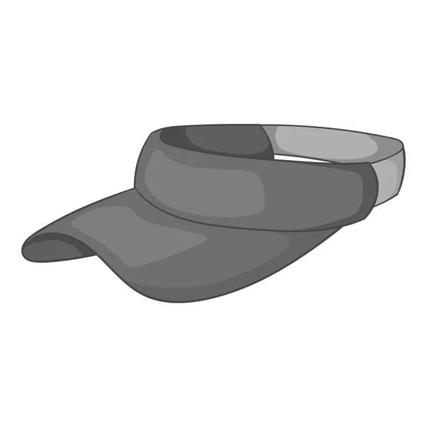 Символ солнцезащитной шапки, серый монохромный стиль — стоковый вектор