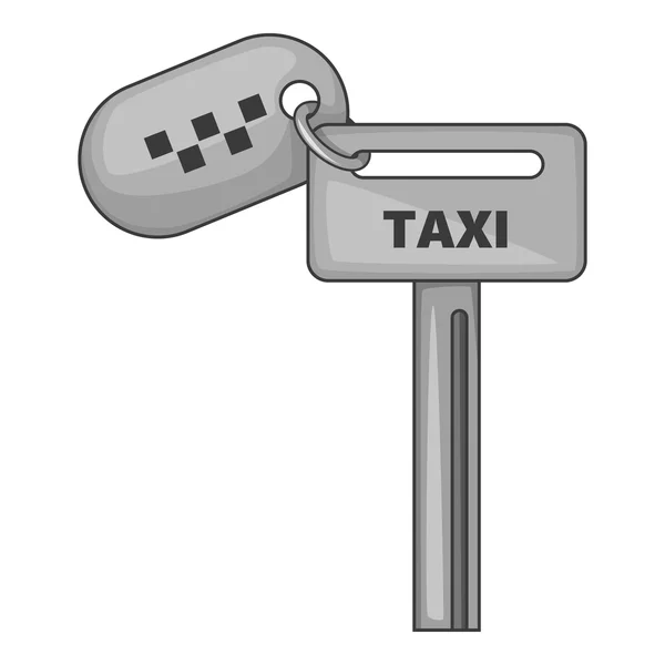 Keys to taxi icon, gray monochrome style — Stockový vektor