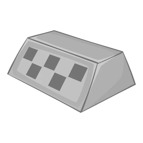 Checker taxi icon, gray monochrome style — Διανυσματικό Αρχείο