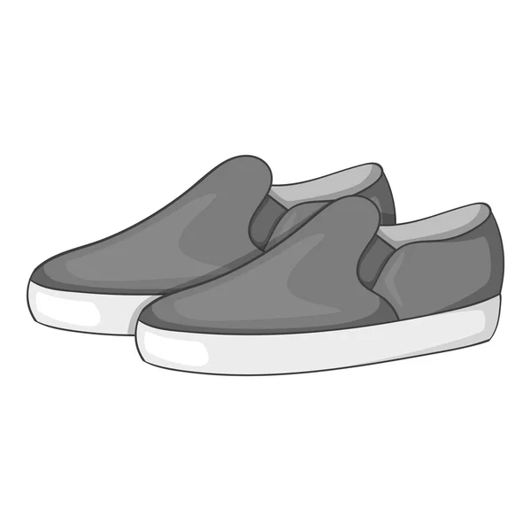 Loafers Symbol, grau monochromen Stil — Stockvektor