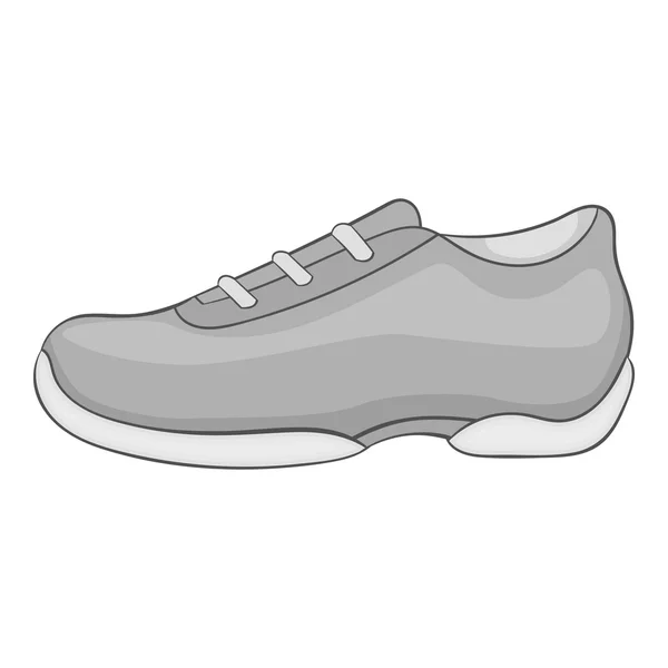 Мужчины икона кроссовки, серый монохромный стиль — стоковый вектор