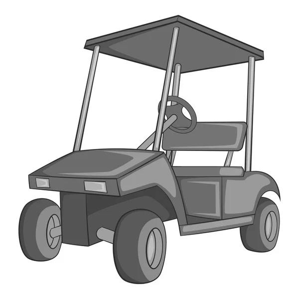 Golf car icon, gray monochrome style — Stockový vektor