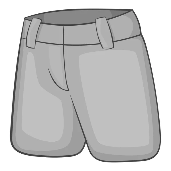 Mannen klassieke shorts, grijs monochroom pictogramstijl — Stockvector