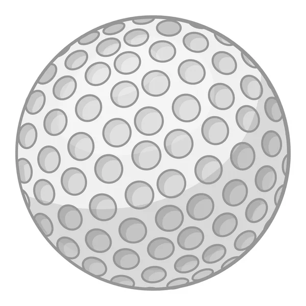 Golf ball icon, gray monochrome style — Stock vektor