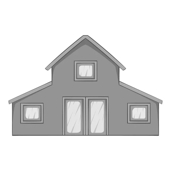 House icon, gray monochrome style — ストックベクタ