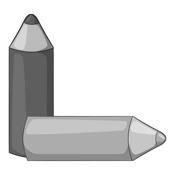 Two pencil icon, gray monochrome style — Stock vektor