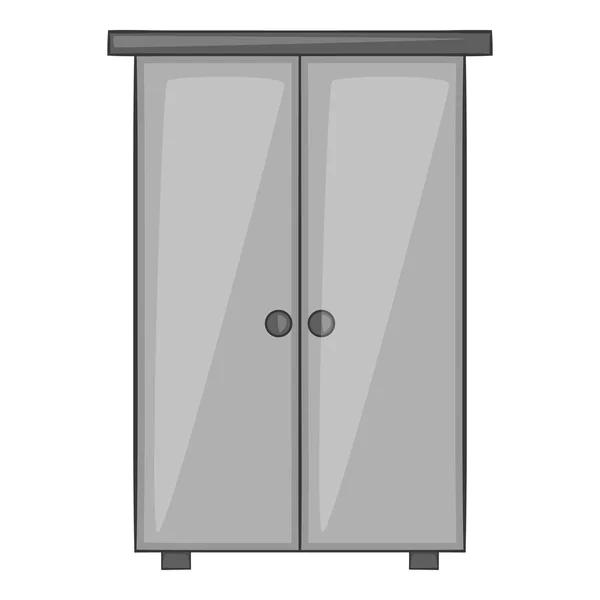 Icono de armario, estilo gris monocromo — Archivo Imágenes Vectoriales