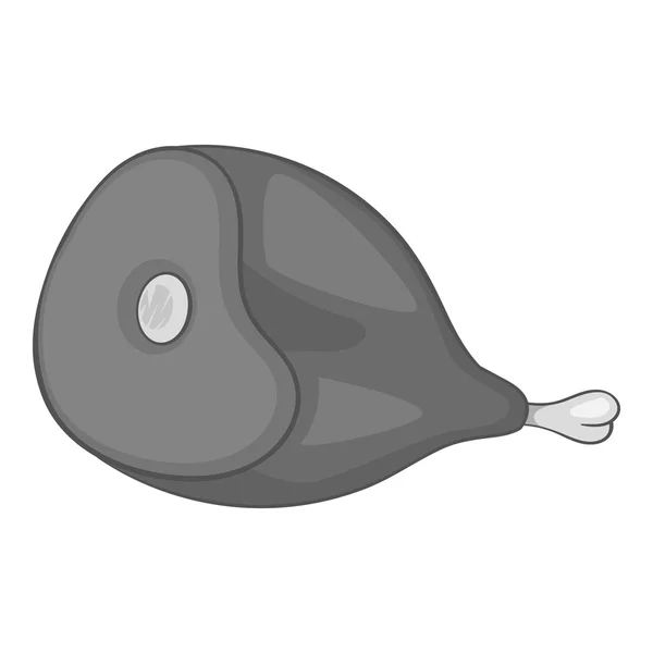 Icono de jamón, estilo gris monocromo — Archivo Imágenes Vectoriales