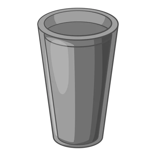 Icono de vaso de agua, estilo gris monocromo — Vector de stock