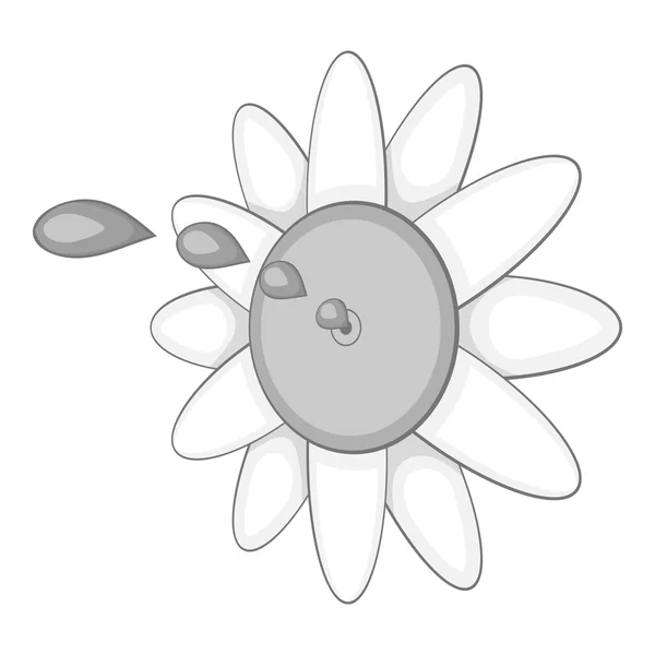 Watering flower icon, gray monochrome style — ストックベクタ