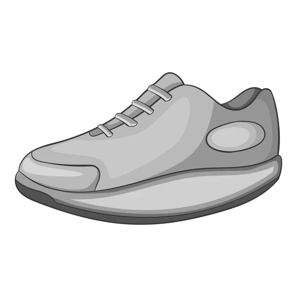 Turnschuhe Symbol, grau monochrom Stil — Stockvektor