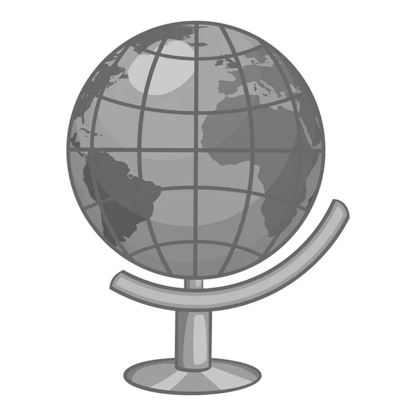 Icono de globo, estilo monocromo gris — Archivo Imágenes Vectoriales