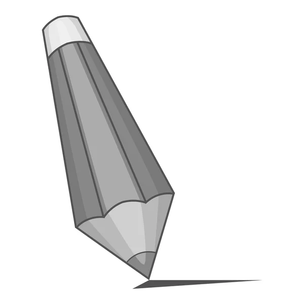 Bleistift-Symbol, grau-monochromer Stil — Stockvektor