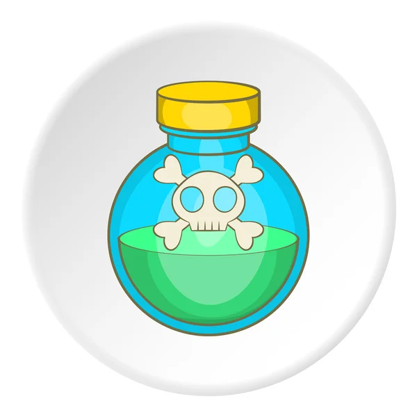 Bottle of poison icon, cartoon style — Stock vektor