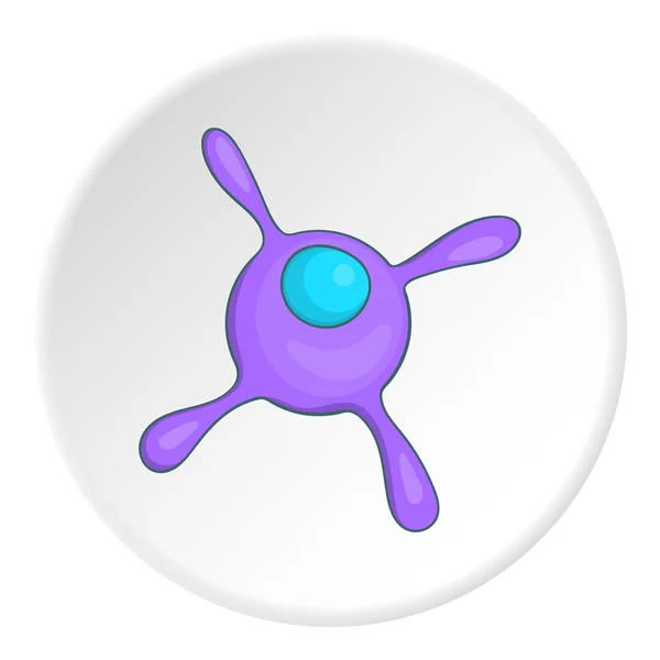 Иконка клеточного вируса, стиль мультфильма — стоковый вектор