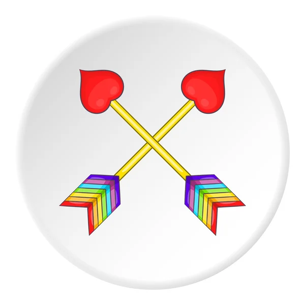 Две стрелки ЛГБТ-икона, мультяшный стиль — стоковый вектор