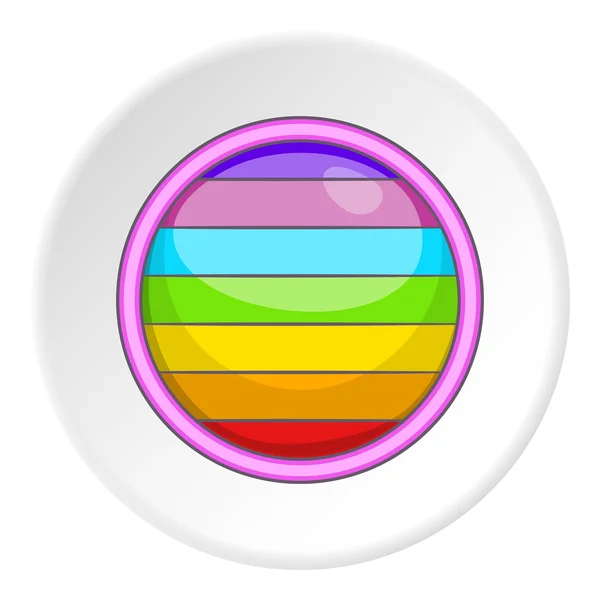 Círculo em cores do ícone LGBT, estilo cartoon —  Vetores de Stock