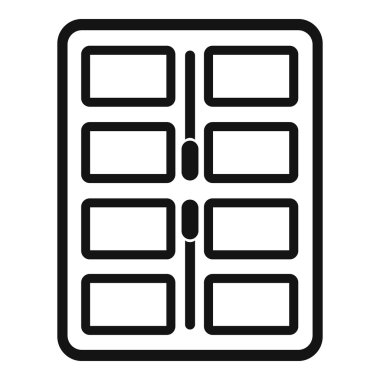 Makyaj paleti uygulayıcıları simgesi, basit tarzı ile