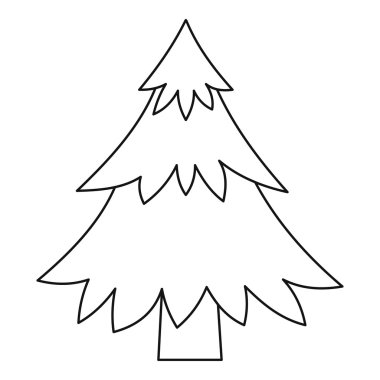 Köknar ağacı simgesini, anahat stili