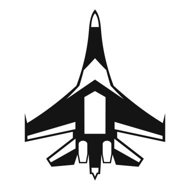 Jet avcı uçağı simgesi, basit tarzı