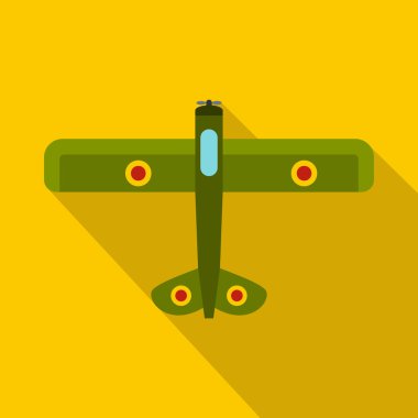 Askeri avcı uçağı simgesi, düz stil