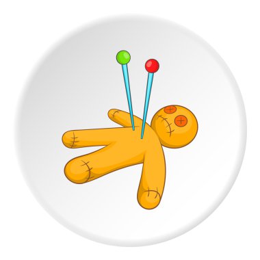 Vudu bebeği simgesi, izometrik stili