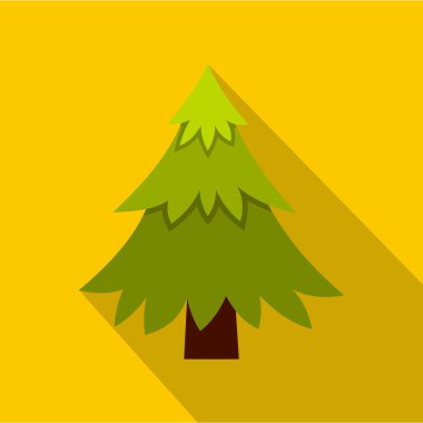 Köknar ağacı simgesini, düz stil