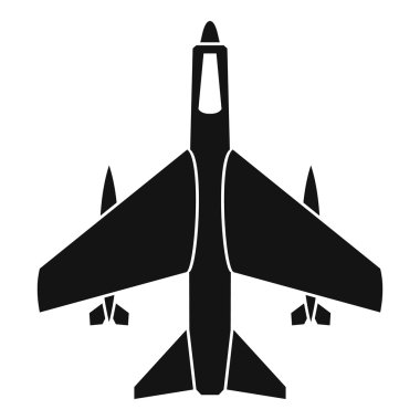 Silahlı savaş uçağı simgesi, basit tarzı