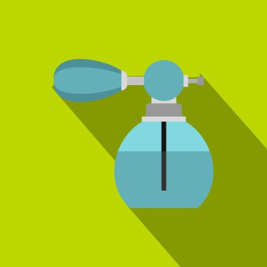 Buharlaştırıcı simgesi düz stil ile mavi parfüm şişesi