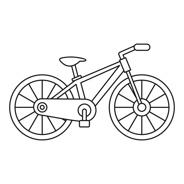 Bicycle icon, outline style — Stock Vector