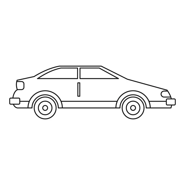 Icono del coche, estilo del esquema — Vector de stock