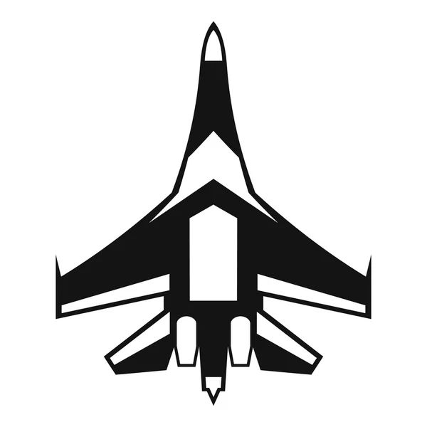 Jet fighter plane icon, simple style — Stockový vektor