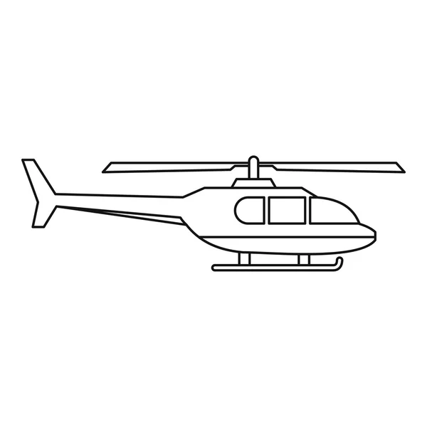 Icono de helicóptero militar, estilo de esquema — Archivo Imágenes Vectoriales