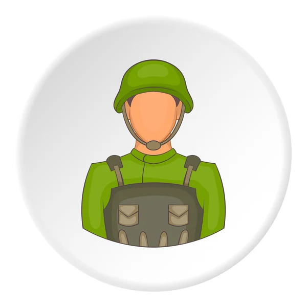 Icône soldat, style plat — Image vectorielle