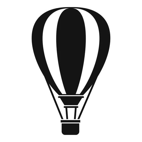 Heißluftballon-Ikone, einfacher Stil — Stockvektor